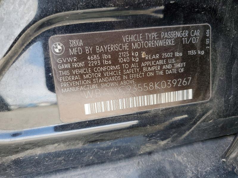 Продаж на аукціоні авто 2008 Bmw 328, vin: WBAVC93558K039267, номер лоту: 59747856