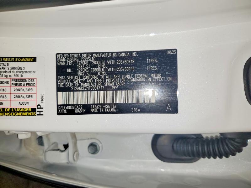 61132286 :رقم المزاد ، 2T2AGCEZ1TC094713 vin ، 2026 Lexus Nx 350 مزاد بيع