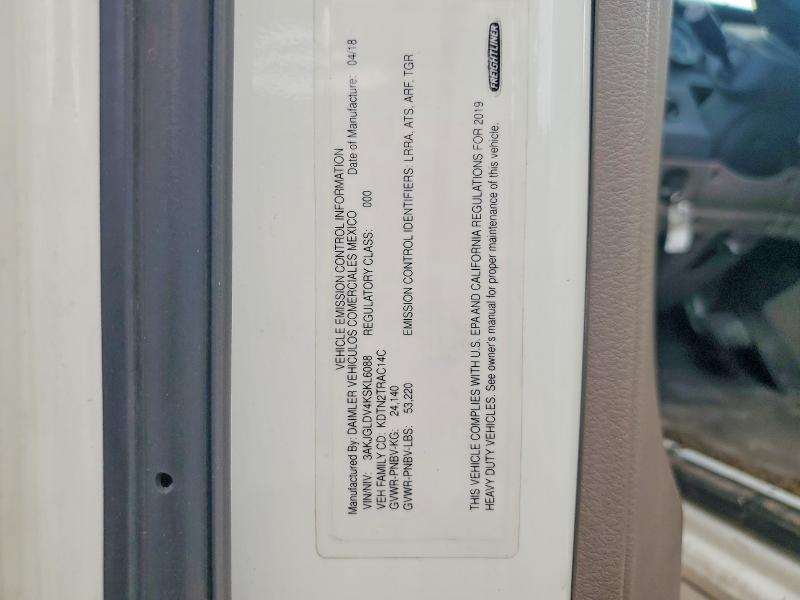 Aukcja sprzedaży 2019 Freightliner Cascadia 125, vin: 3AKJGLDV4KSKL6088, numer aukcji: 60359586