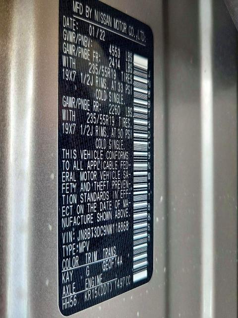 Продажа на аукционе авто 2022 Nissan Rogue, vin: JN8BT3DC9NW118868, номер лота: 63160946