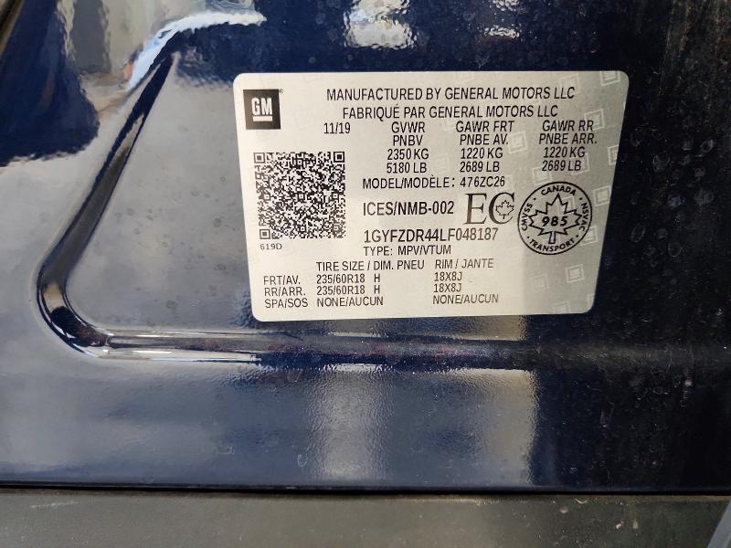 Aukcja sprzedaży 2020 Cadillac Xt4, vin: 1GYFZDR44LF048187, numer aukcji: 59784566