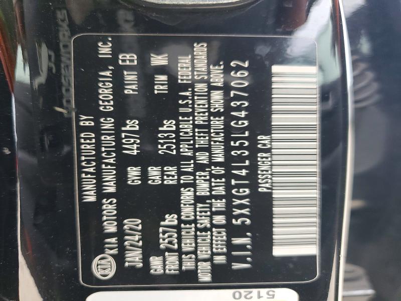2020 Kia Optima მანქანა იყიდება აუქციონზე, vin: 5XXGT4L35LG437062, აუქციონის ნომერი: 62080676