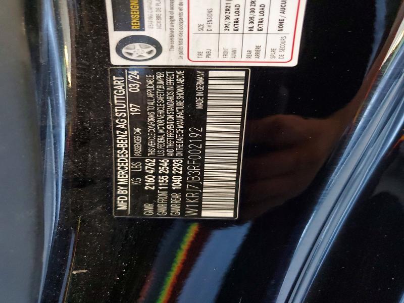 Aukcja sprzedaży 2024 Mercedes-benz Amg Gt, vin: W1KRJ7JB3RF002192, numer aukcji: 61205546