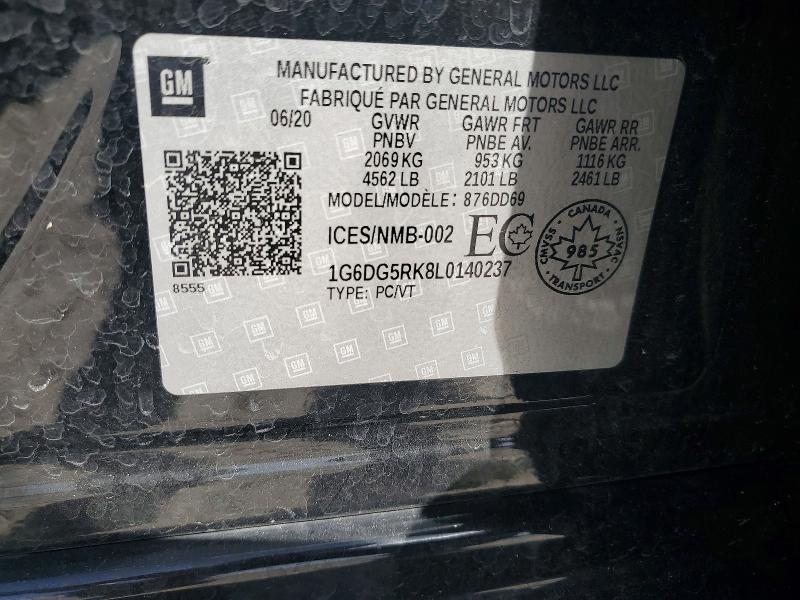 Aukcja sprzedaży 2020 Cadillac Ct4, vin: 1G6DG5RK8L0140237, numer aukcji: 58384126