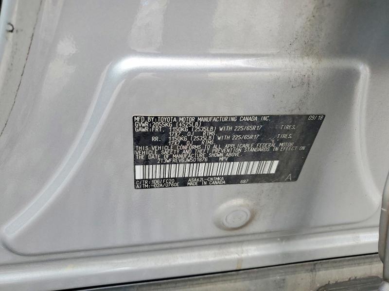 Aukcja sprzedaży 2018 Toyota Rav4, vin: 2T3WFREV6JW501876, numer aukcji: 62372146