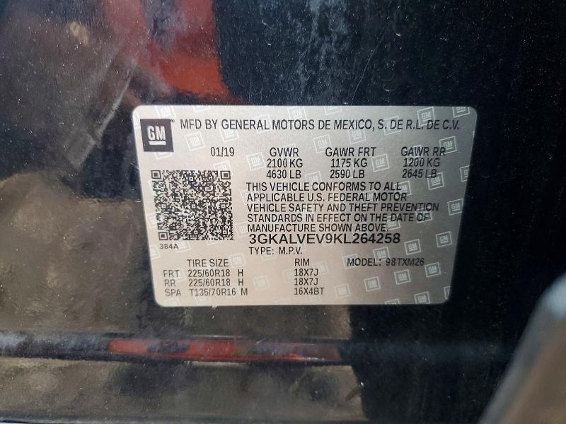 60302836 :رقم المزاد ، 3GKALVEV9KL264258 vin ، 2019 Gmc Terrain مزاد بيع