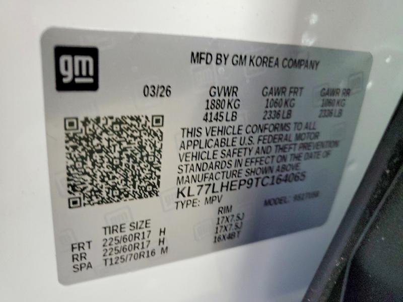 Продаж на аукціоні авто 2026 Chevrolet Trax, vin: KL77LHEP9TC164065, номер лоту: 62211526