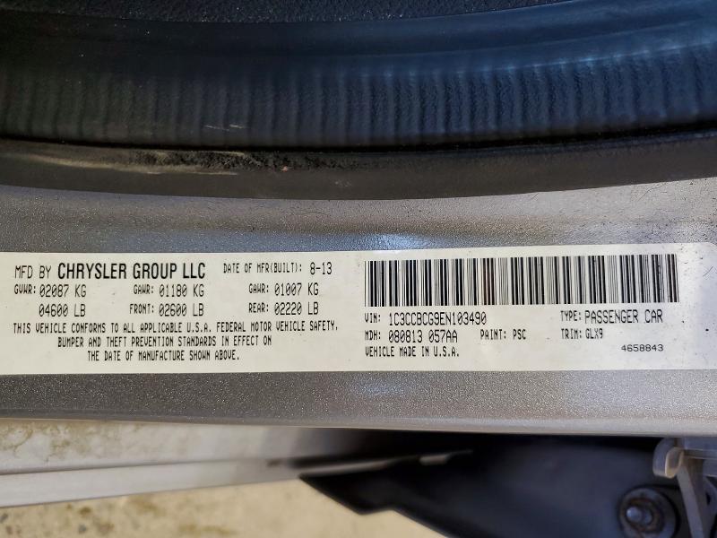 Aukcja sprzedaży 2014 Chrysler 200, vin: 1C3CCBCG9EN103490, numer aukcji: 61384366