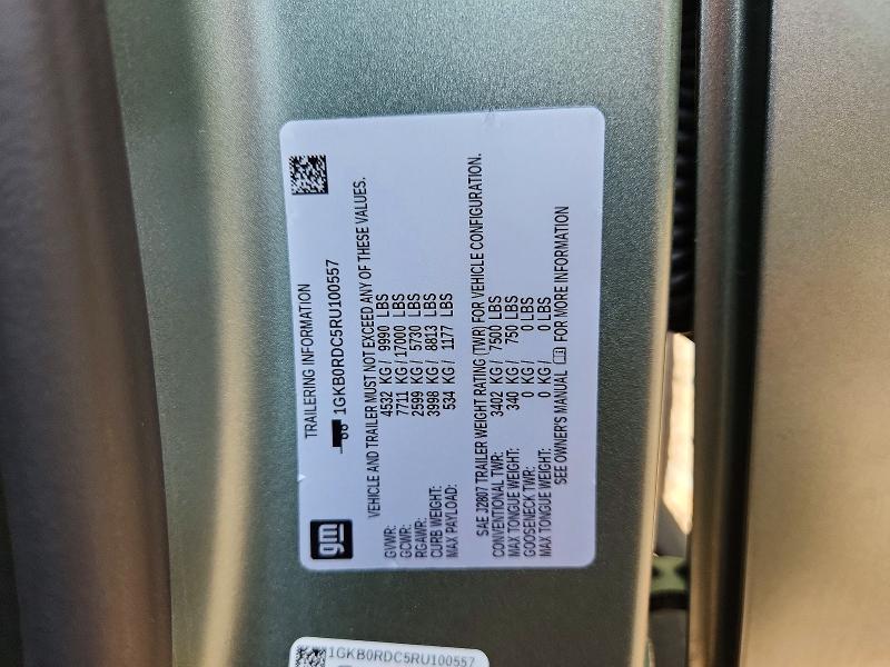 Aukcja sprzedaży 2024 Gmc Hummer Suv, vin: 1GKB0RDC5RU100557, numer aukcji: 62956526