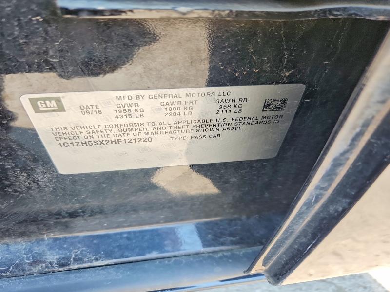 61880246 :رقم المزاد ، 1G1ZH5SX2HF121220 vin ، 2017 Chevrolet Malibu مزاد بيع