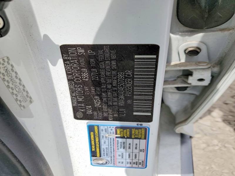 Продажа на аукционе авто 2014 Kia Optima, vin: KNAGM4AD4E5070989, номер лота: 61237216