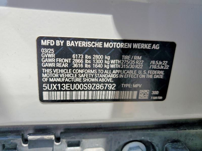 Продаж на аукціоні авто 2025 Bmw X5, vin: 5UX13EU00S9Z86792, номер лоту: 60424356