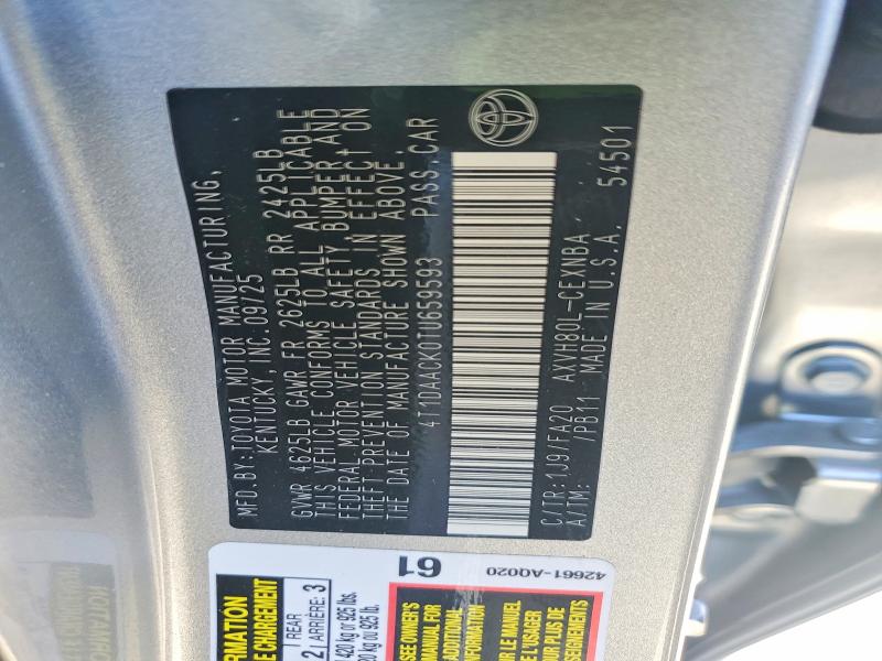 Продаж на аукціоні авто 2026 Toyota Camry, vin: 4T1DAACK0TU659593, номер лоту: 62811146