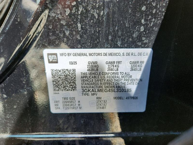 Aukcja sprzedaży 2025 Gmc Terrain, vin: 3GKALMEG4SL310185, numer aukcji: 61686096