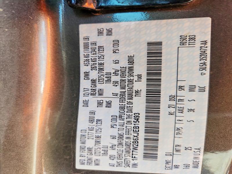 Продажа на аукционе авто 2018 Ford F250, vin: 1FT7W2B6XJEB15493, номер лота: 59618616