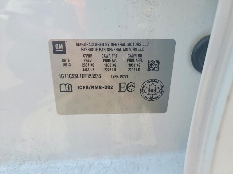 Продажа на аукционе авто 2014 Chevrolet Malibu, vin: 1G11C5SL1EF153533, номер лота: 59137726