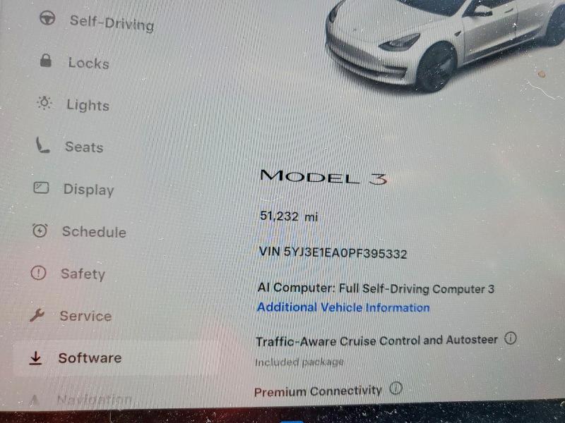 Aukcja sprzedaży 2023 Tesla Model 3, vin: 5YJ3E1EA0PF395332, numer aukcji: 59244366