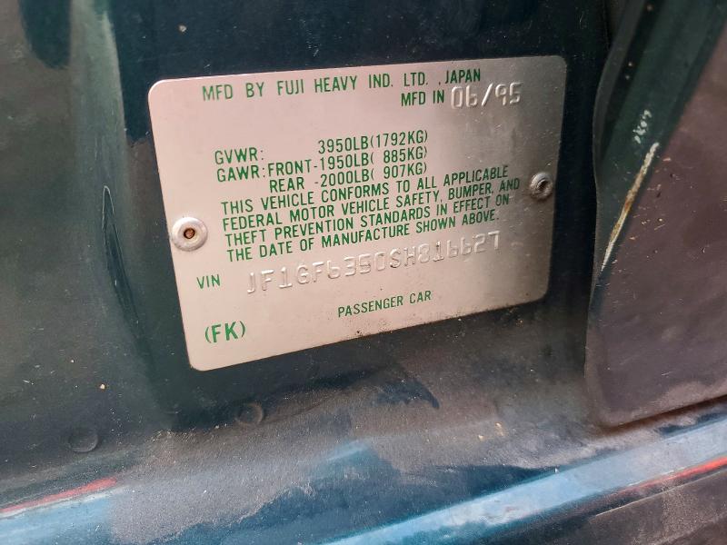 Aukcja sprzedaży 1995 Subaru Impreza, vin: JF1GF6350SH816627, numer aukcji: 63210926
