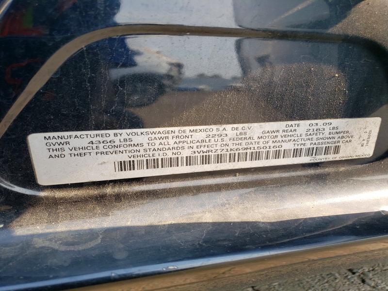 Aukcja sprzedaży 2009 Volkswagen Jetta, vin: 3VWRZ71K69M150160, numer aukcji: 61048036