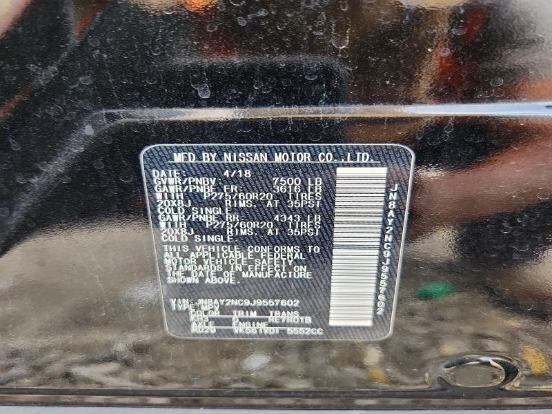Продажа на аукционе авто 2018 Nissan Armada, vin: JN8AY2NC9J9557602, номер лота: 61560836