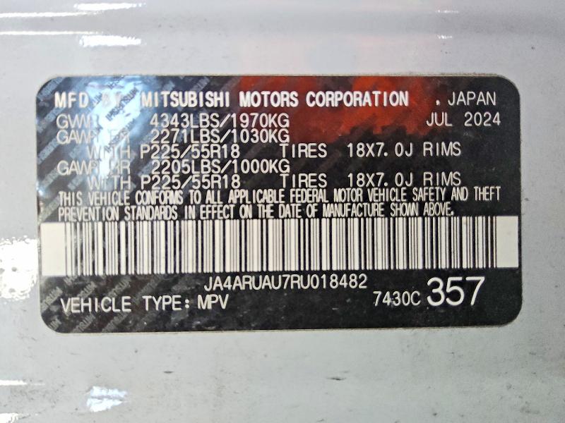 Aukcja sprzedaży 2024 Mitsubishi Outlander Sport, vin: JA4ARUAU7RU018482, numer aukcji: 62654206