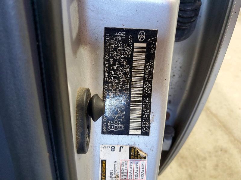 Aukcja sprzedaży 2010 Toyota Prius, vin: JTDKN3DU4A0193957, numer aukcji: 59279266