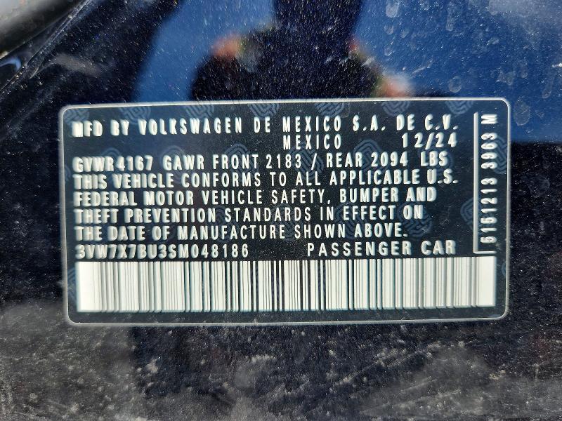 62210606 :رقم المزاد ، 3VW7X7BU3SM048186 vin ، 2025 Volkswagen Jetta مزاد بيع