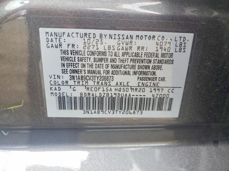 Aukcja sprzedaży 2026 Nissan Sentra, vin: 3N1AB9CV3TY206873, numer aukcji: 62277726