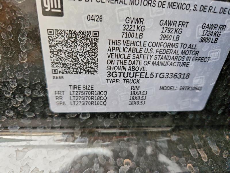 Продажа на аукционе авто 2026 Gmc Sierra, vin: 3GTUUFEL5TG336318, номер лота: 63047746