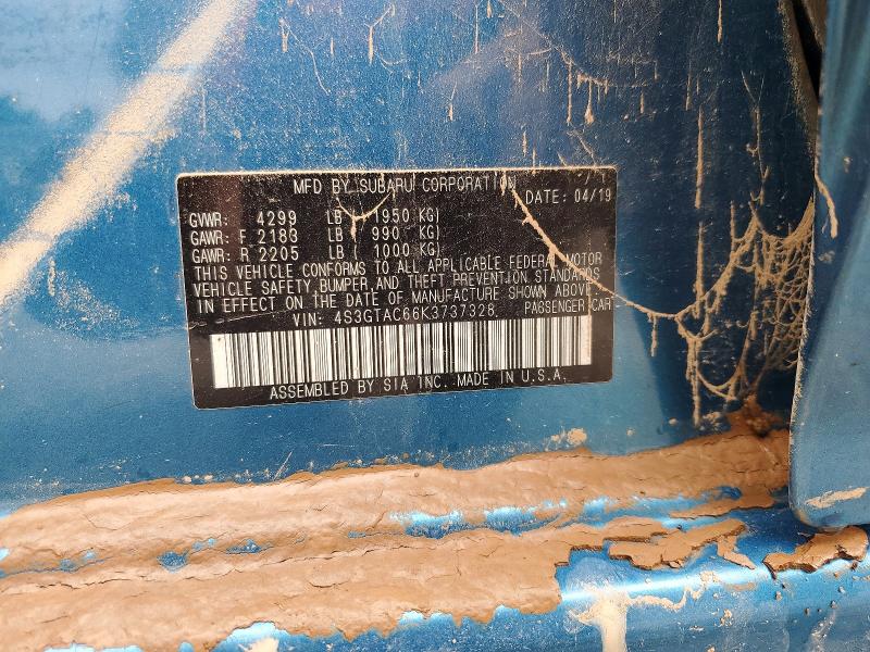 Продажа на аукционе авто 2019 Subaru Impreza, vin: 4S3GTAC66K3737328, номер лота: 62791396