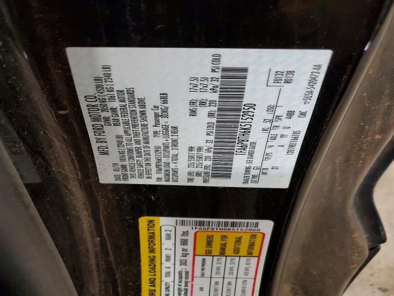 59361766 :رقم المزاد ، 1FA6P8TH6K5152950 vin ، 2019 Ford Mustang مزاد بيع