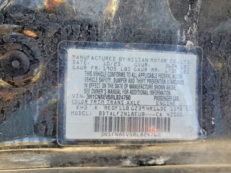 62464516 :رقم المزاد ، 3N1CN8EV5RL824760 vin ، 2024 Nissan Versa مزاد بيع