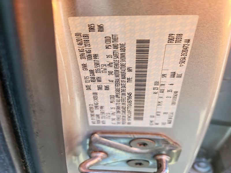 62642206 :رقم المزاد ، 1FMCU0F77GUB79545 vin ، 2016 Ford Escape مزاد بيع