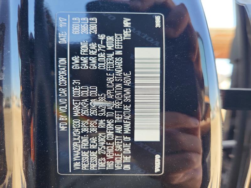 Aukcja sprzedaży 2018 Volvo Xc90, vin: YV4A22PLXJ1341330, numer aukcji: 58362206
