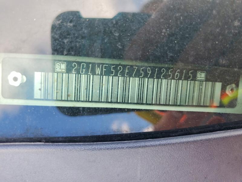 Aukcja sprzedaży 2005 Chevrolet Impala, vin: 2G1WF52E759125615, numer aukcji: 59984866