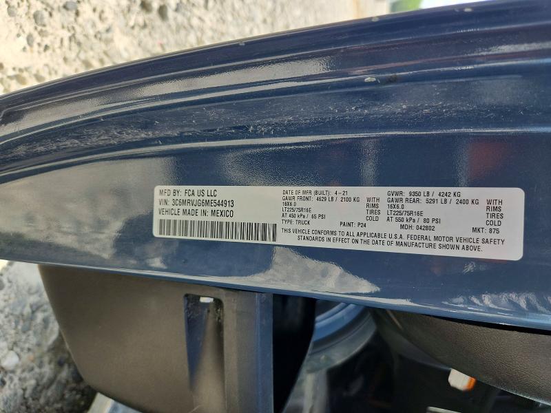 Aukcja sprzedaży 2021 Ram Promaster 3500, vin: 3C6MRVJG6ME544913, numer aukcji: 61141686