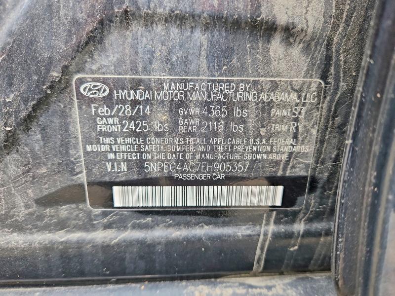 Продаж на аукціоні авто 2014 Hyundai Sonata, vin: 5NPEC4AC7EH905357, номер лоту: 61846826