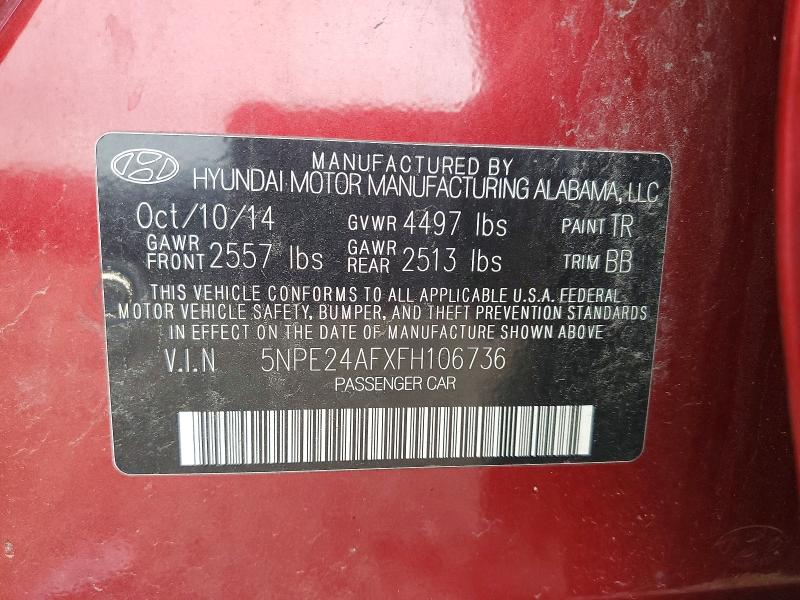 Aukcja sprzedaży 2015 Hyundai Sonata, vin: 5NPE24AFXFH106736, numer aukcji: 63224516