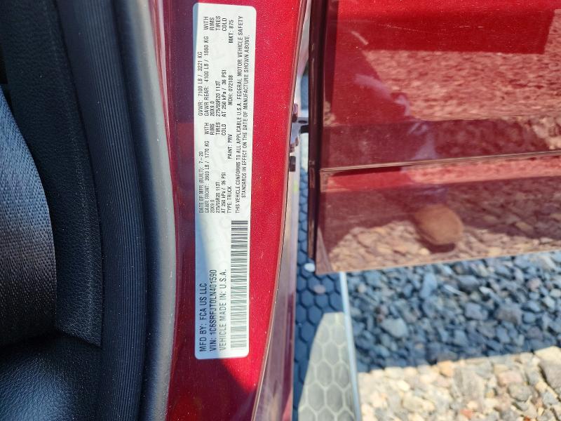 Продаж на аукціоні авто 2020 Ram 1500, vin: 1C6SRFJT0LN401590, номер лоту: 61959906