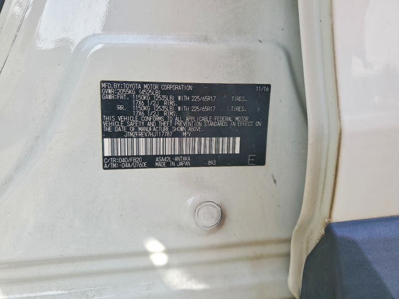 Продаж на аукціоні авто 2017 Toyota Rav4, vin: JTMZFREV7HJ117787, номер лоту: 61810276