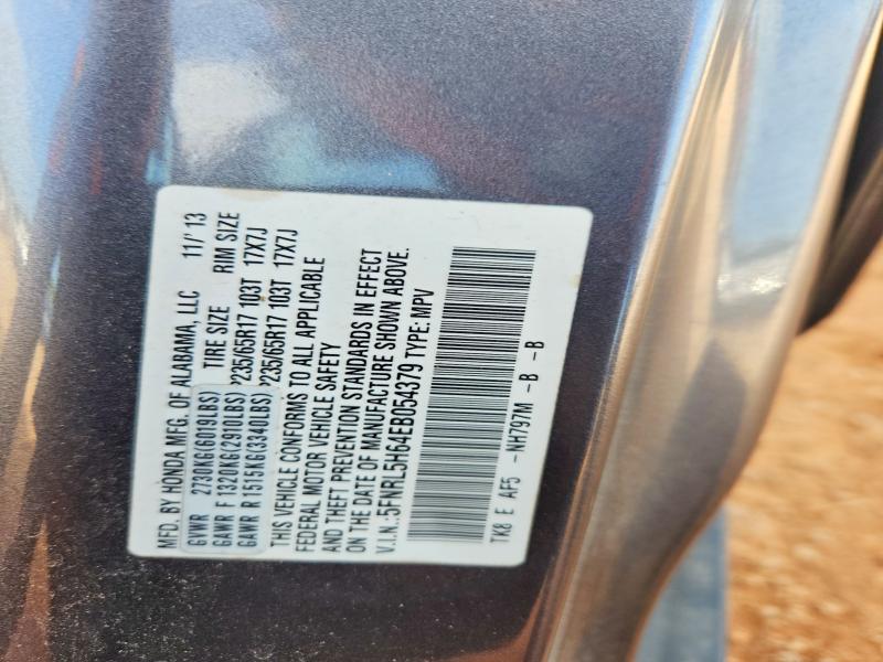 61912926 :رقم المزاد ، 5FNRL5H64EB054379 vin ، 2014 Honda Odyssey مزاد بيع