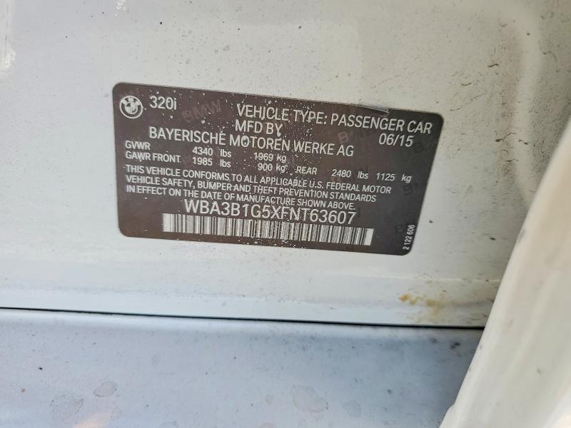 Продажа на аукционе авто 2015 Bmw 320, vin: WBA3B1G5XFNT63607, номер лота: 95587775