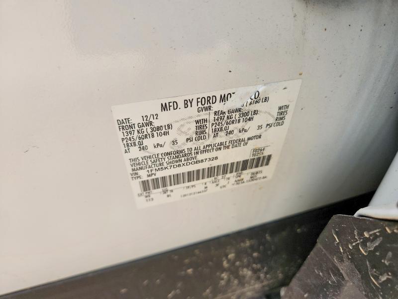 Продаж на аукціоні авто 2013 Ford Explorer, vin: 1FM5K7D8XDGB87328, номер лоту: 61365566