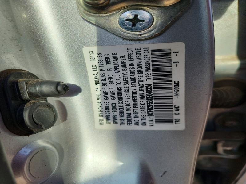 63030746 :رقم المزاد ، 19XFB2F53DE048334 vin ، 2013 Honda Civic مزاد بيع
