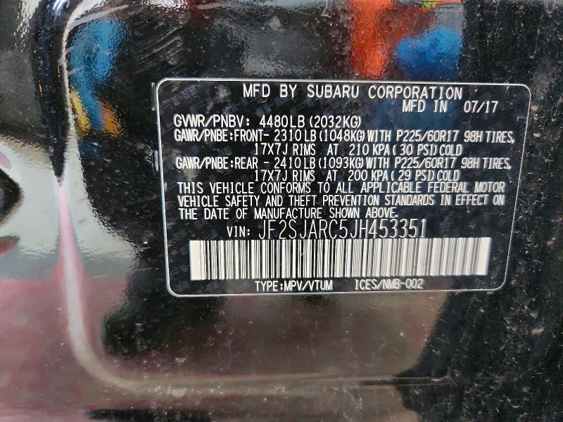 Продаж на аукціоні авто 2018 Subaru Forester, vin: JF2SJARC5JH453351, номер лоту: 61474146