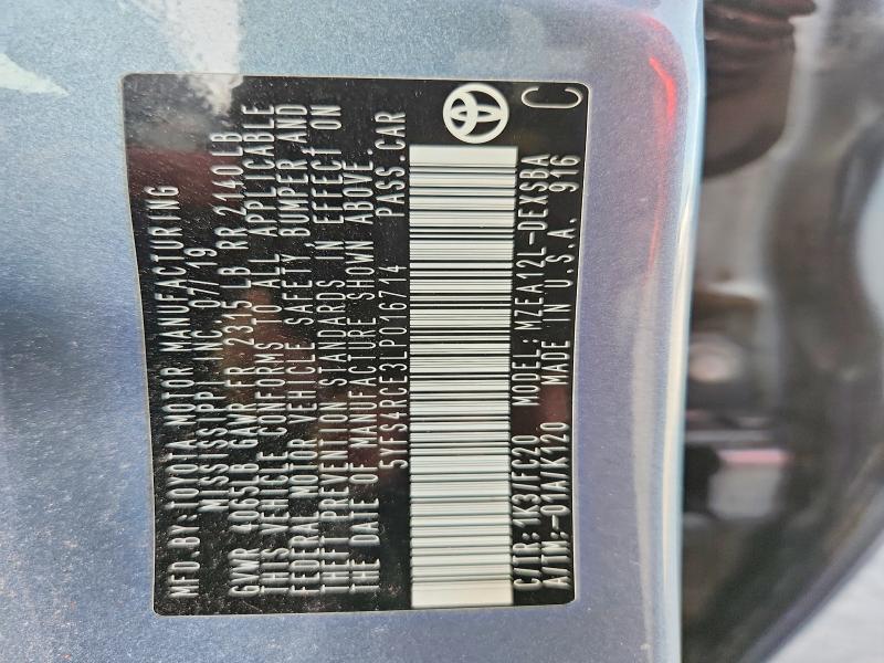 61922056 :رقم المزاد ، 5YFS4RCE3LP016714 vin ، 2020 Toyota Corolla مزاد بيع