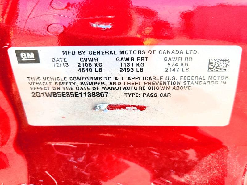 Продаж на аукціоні авто 2014 Chevrolet Impala Limited, vin: 2G1WB5E35E1138867, номер лоту: 59253296
