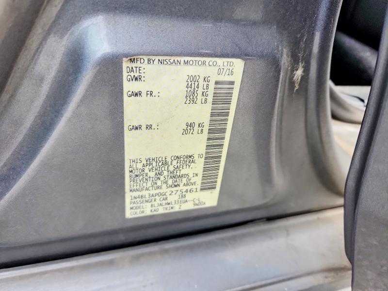 Продажа на аукционе авто 2016 Nissan Altima, vin: 1N4BL3AP0GC275461, номер лота: 61686586