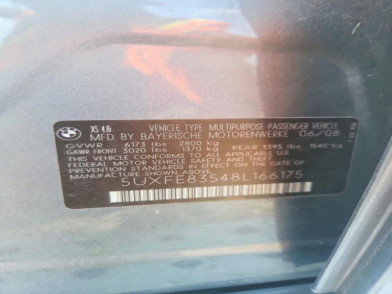 59699616 :رقم المزاد ، 5UXFE83548L166175 vin ، 2008 Bmw X5 مزاد بيع
