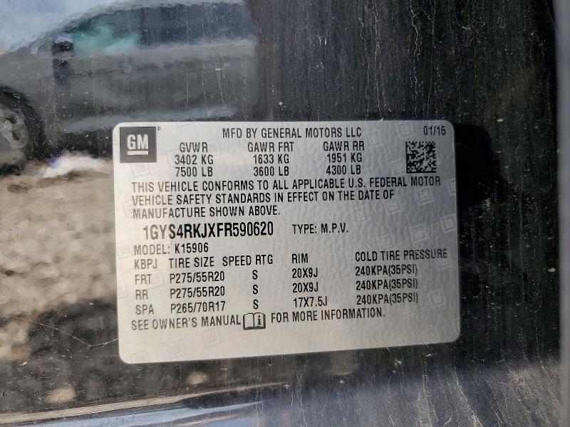 Продажа на аукционе авто 2015 Cadillac Escalade, vin: 1GYS4RKJXFR590620, номер лота: 61894776